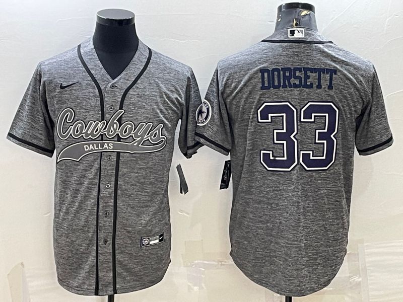 Men Dallas Cowboys #33 Dorsett Grey hemp ash 2022 Nike Co branded NFL Jerseys